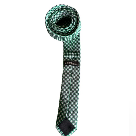 Men’s checkered skinny necktie - Picture 2 of 2